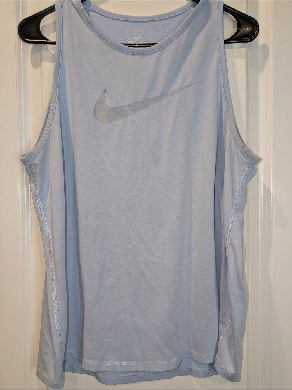 Nike Dri-FIT Blue Athletic Tank Top Large Sleeveless Workout Gym Training Tee
